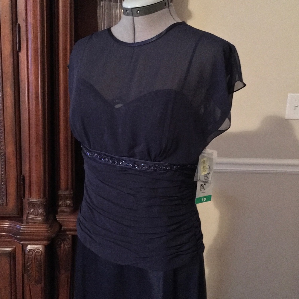 Navy Patra Gown - Picture 2 of 8